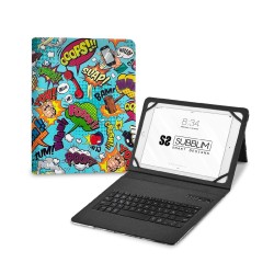 Funda+Teclado SUBBLIM 9.6in-11in Còmic (SUBKT5-BTTC20)