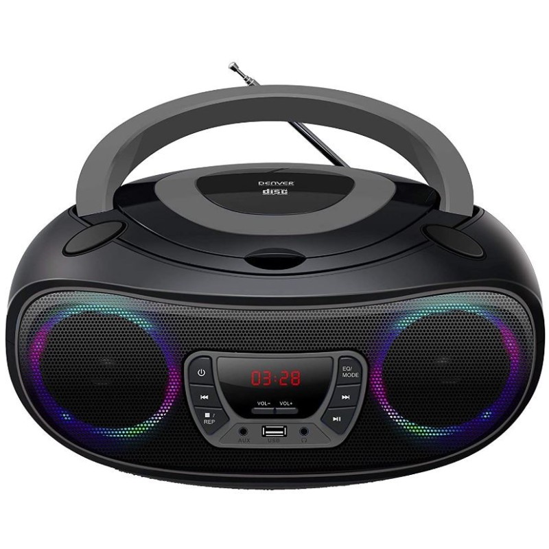 Reproductor CD DENVER BT MP3 FM Usb Gris(TCL-212BT GREY