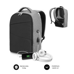 Mochila SUBBLIM Secure V2 AP 15.6in Gris (SUBBP-3SA1100)