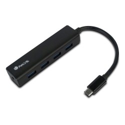Hub NGS USB-C a 4xUSB-A 3.0 Negro (WONDERHUB4)