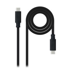 Nanocable USB-C/M USB-C/M 0.5m Gris/Negro (10.01.4100)