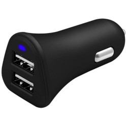 Cargador de Coche CELLY 2xUSB-A 2.0 Negro (PCCC2USBBK)