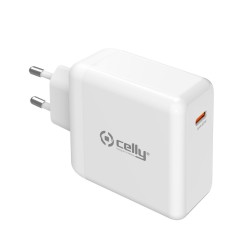 Cargador de Pared CELLY 65W 1xUSB Blanco (TC1C65WGANWH)