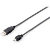 Cable EQUIP USB-A/M a MiniUSB-B/M 1.8m Negro (EQ128521)