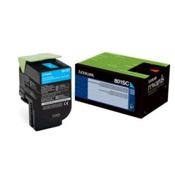 Toner Lexmark Laser 802SC Cian 2000 páginas (80C2SC0)
