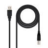 Nanocable USB-A/M a USB-B/M 1m Negro (10.01.0102-BK)