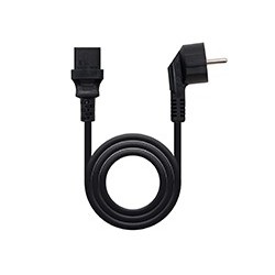 Nanocable C14/M a CEE7/H 25cm Negro (10.22.0901)