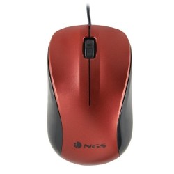 Ratón NGS Óptico USB-A 1200dpi Rojo (CREWRED)