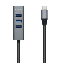 Hub AISENS USB-C 3.0 a 4xUSB-A 3.0 Gris (A109-0508)