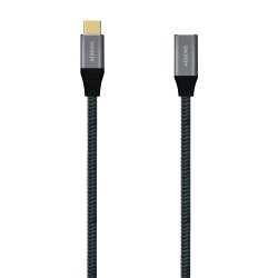 Cable AISENS USB-C 4/M a USB-C 4/H 1m Gris (A107-0635)
