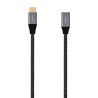 Cable AISENS USB-C 4/M a USB-C 4/H 1m Gris (A107-0635)