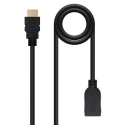 Nanocable HDMI A/M a HDMI A/H 2m Negro (10.15.1012)