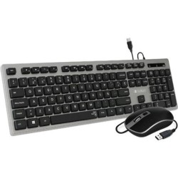 Teclado+Ratón SUBBLIM Ergo Flat USB Negro/Gris (CEKE50)