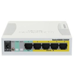 Switch Mikrotik 5xRJ45 GbE 1xSFP PoE (CSS106-1G-4P-1S)