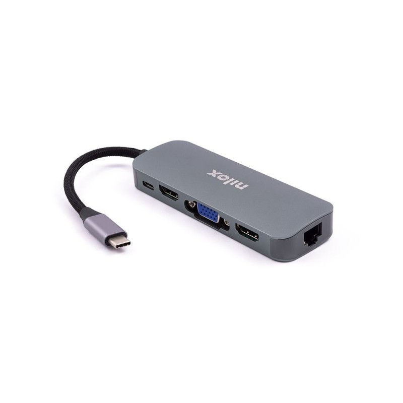 Docking NILOX USB-C a HDMI/VGA/RJ45/USB-C (NXDSUSBC03)