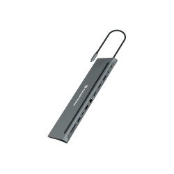Docking CONCEPTRONIC 12en1 USB-C 18cm Gris (DONN17G)