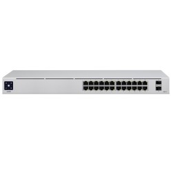 Switch Ubiquiti 24xRJ45 GbE 2xSFP Rack Plata (USW-24)