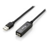 Cable EQUIP USB-A/M a USB-A/H 15m Negro (EQ133311)