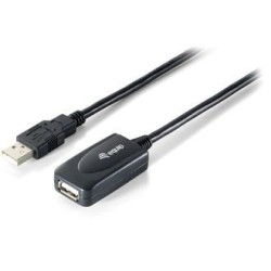 Cable EQUIP USB-A/M a USB-A/H 5m Negro (EQ133336)