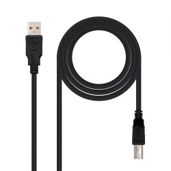 Nanocable USB-A/M a USB-B/M 1m Negro (10.01.0102-BK)