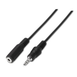Cable AISENS 3.5mm/M-3.5mm/H 3m Negro (A128-0146)