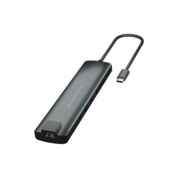 Hub CONCEPTRONIC USB-C a 3xUSB-A Lector Negro (DONN08B)