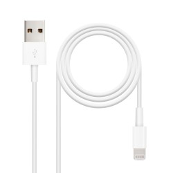 Nanocable Lightning/M a USB-A/M 50cm Blanco(10.10.0400)