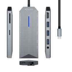 Dock Station AISENS Usb-C/HDMI/RJ45/Lect(ASUC-9P001-GR)