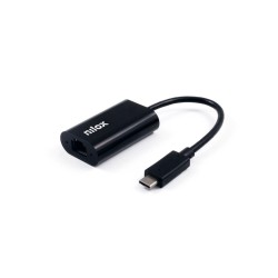 Adaptador de Red NILOX USB-C a RJ45 Negro (NXADAP06)